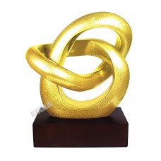 GZ15金箔雕塑 抽象 扭轉乾坤